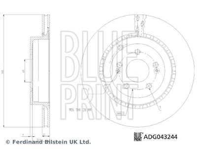 Brake Disc BLUE PRINT ADG043244