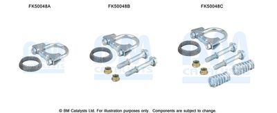 Mounting Kit, exhaust pipe BM Catalysts FK50048
