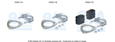 Mounting Kit, exhaust pipe BM Catalysts FK50111