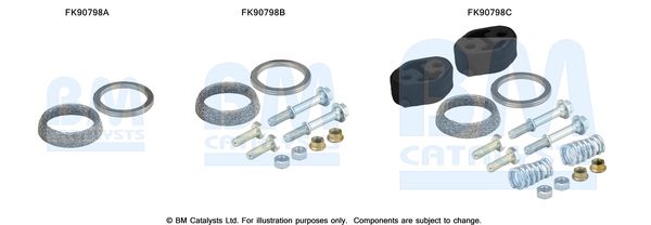 BM Catalysts FK90798 Mounting Kit, catalytic converter