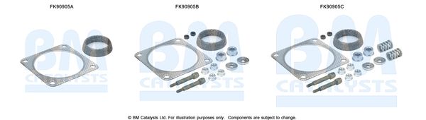 BM Catalysts FK90905 Mounting Kit, catalytic converter