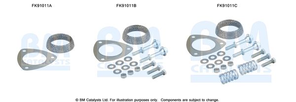 BM Catalysts FK91011 Mounting Kit, catalytic converter
