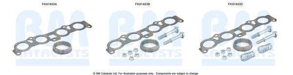 BM Catalysts FK91403 Mounting Kit, catalytic converter