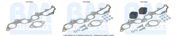 BM Catalysts FK91560 Mounting Kit, catalytic converter