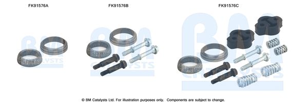 BM Catalysts FK91576 Mounting Kit, catalytic converter