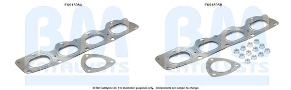 BM Catalysts FK91598 Mounting Kit, catalytic converter