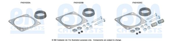 BM Catalysts FK91635 Mounting Kit, catalytic converter