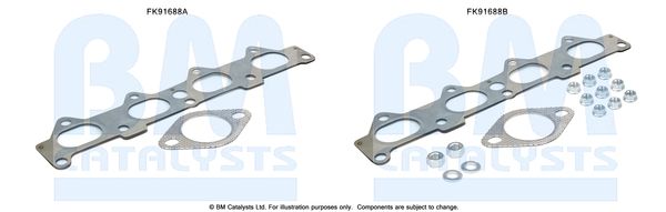 BM Catalysts FK91688 Mounting Kit, catalytic converter