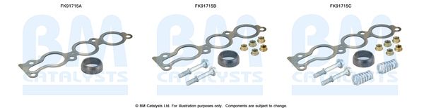 BM Catalysts FK91715 Mounting Kit, catalytic converter