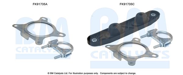 BM Catalysts FK91735 Mounting Kit, catalytic converter