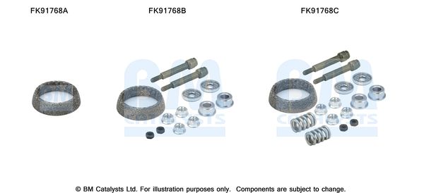 BM Catalysts FK91768 Mounting Kit, catalytic converter
