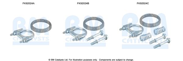 BM Catalysts FK92024 Mounting Kit, catalytic converter