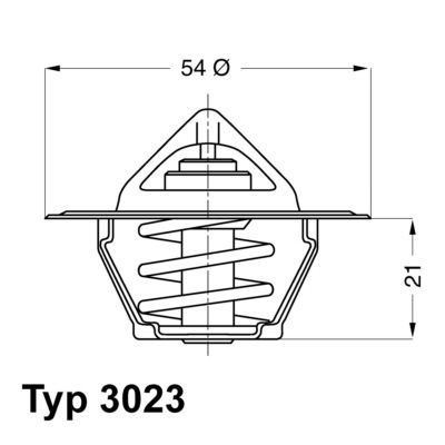 Thermostat, coolant BorgWarner (Wahler) 3023.87D