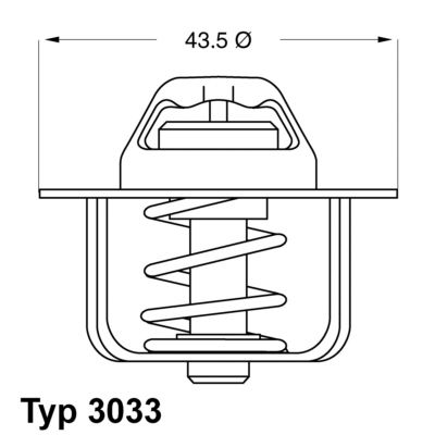 Thermostat, coolant BorgWarner (Wahler) 3033.78D