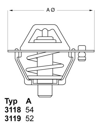 BorgWarner (Wahler) 3118.88D1 Thermostat, coolant