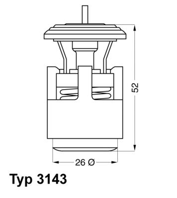 BorgWarner (Wahler) 3143.87D Thermostat, coolant