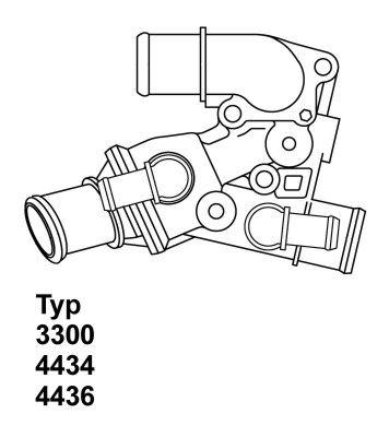 Thermostat, coolant BorgWarner (Wahler) 3300.80D
