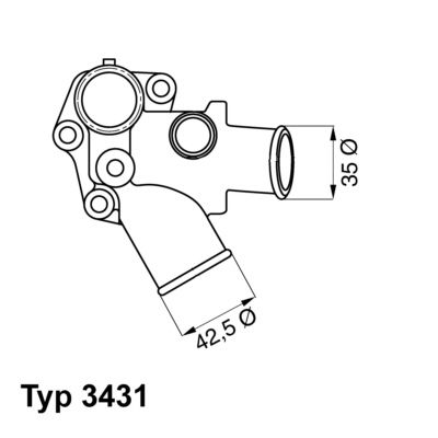 BorgWarner (Wahler) 3431.80D Thermostat, coolant