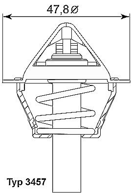 BorgWarner (Wahler) 3457.90D Thermostat, coolant