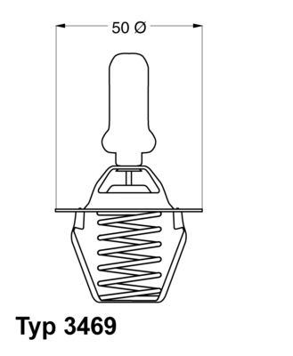 BorgWarner (Wahler) 3469.91D Thermostat, coolant