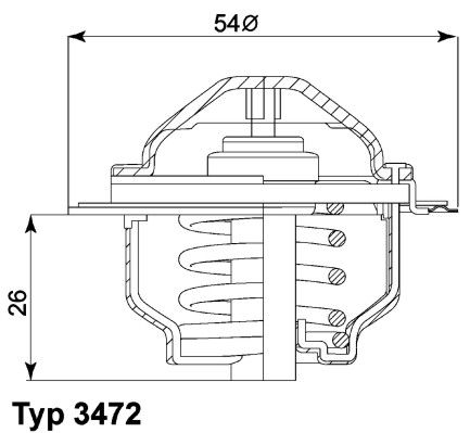 BorgWarner (Wahler) 3472.87D Thermostat, coolant