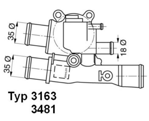 BorgWarner (Wahler) 3481.88D Thermostat, coolant