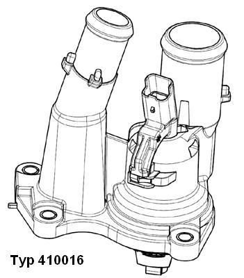 Thermostat, coolant BorgWarner (Wahler) 410016.98D