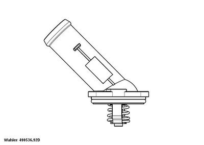 Thermostat, coolant BorgWarner (Wahler) 410536.92D