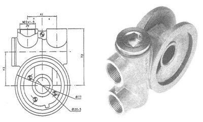 Thermostat, oil cooling BorgWarner (Wahler) 410692.71D