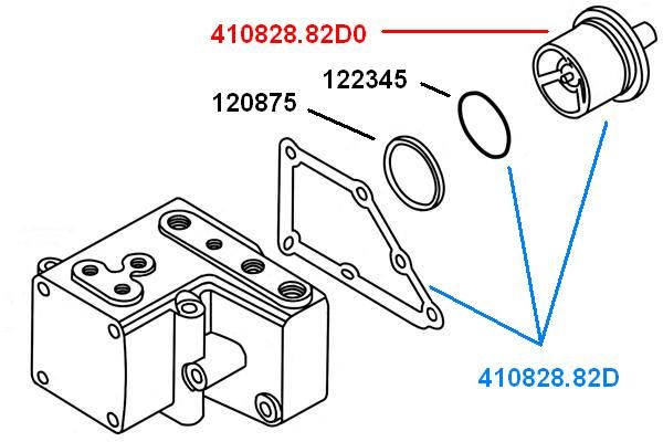 BorgWarner (Wahler) 410828.82D Thermostat, coolant