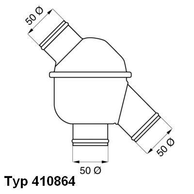 BorgWarner (Wahler) 410864.71D0 Thermostat, coolant