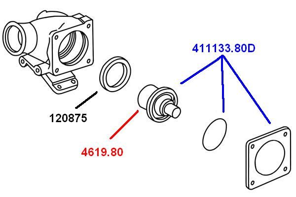 BorgWarner (Wahler) 411133.80D Thermostat, coolant