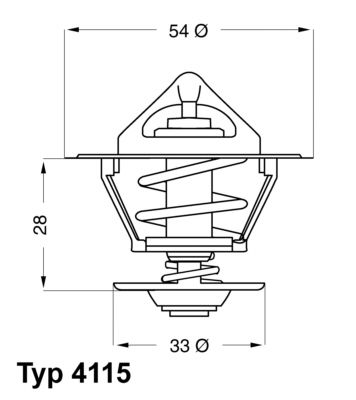Thermostat, coolant BorgWarner (Wahler) 4115.92D