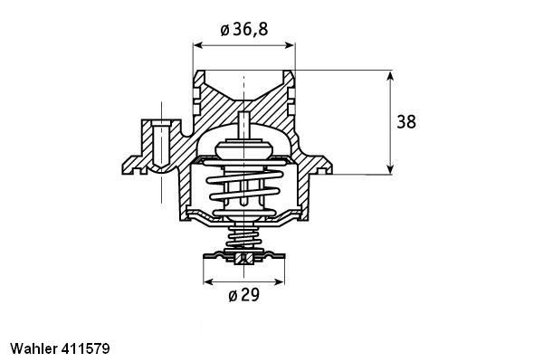 BorgWarner (Wahler) 411579.92D Thermostat, coolant