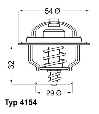 BorgWarner (Wahler) 4154.82D Thermostat, coolant