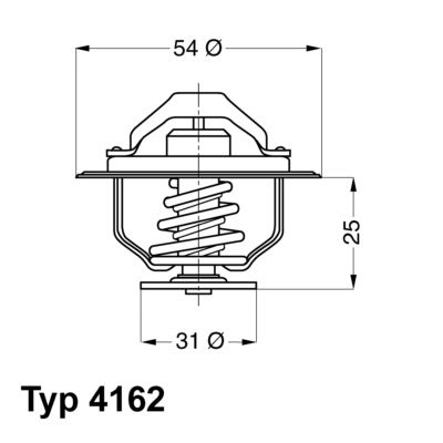Thermostat, coolant BorgWarner (Wahler) 4162.79D