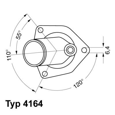 BorgWarner (Wahler) 4164.92D Thermostat, coolant