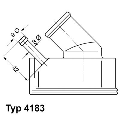 Thermostat, coolant BorgWarner (Wahler) 4183.82D