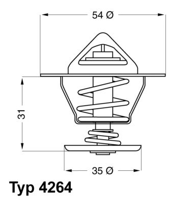 BorgWarner (Wahler) 4264.87D Thermostat, coolant