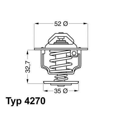 BorgWarner (Wahler) 4270.88D Thermostat, coolant