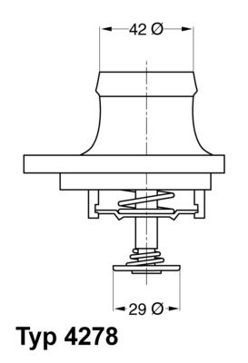 BorgWarner (Wahler) 4278.80D Thermostat, coolant