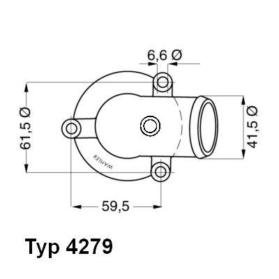 Thermostat, coolant BorgWarner (Wahler) 4279.87D