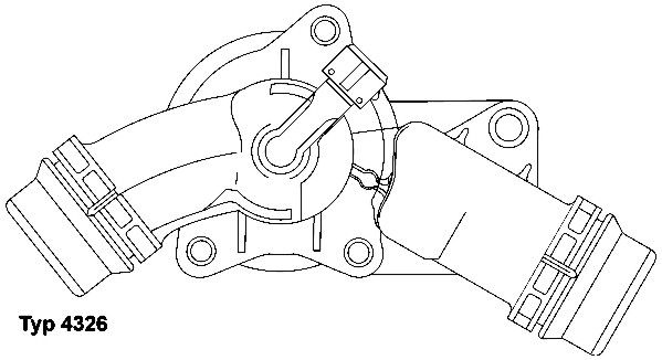 BorgWarner (Wahler) 4326.97D Thermostat, coolant