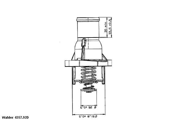 BorgWarner (Wahler) 4357.92D Thermostat, coolant