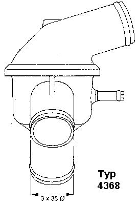 BorgWarner (Wahler) 4368.87 Thermostat, coolant