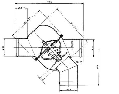 Thermostat, coolant BorgWarner (Wahler) 4373.70