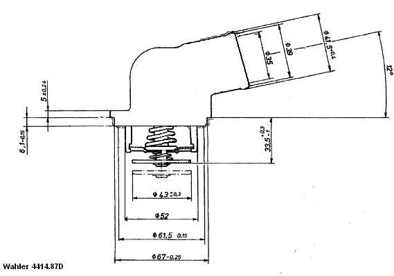 BorgWarner (Wahler) 4414.87D Thermostat, coolant