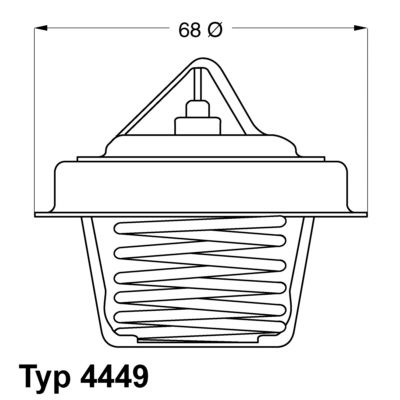 Thermostat, coolant BorgWarner (Wahler) 4449.84D
