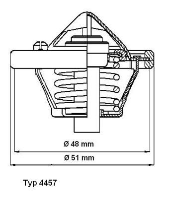 BorgWarner (Wahler) 4457.82D Thermostat, coolant