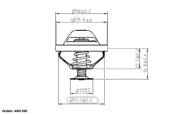 BorgWarner (Wahler) 4489.90D Thermostat, coolant
